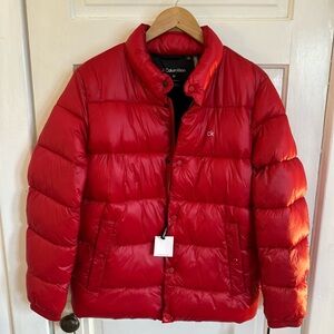 Calvin Klein Red Puffer Jacket